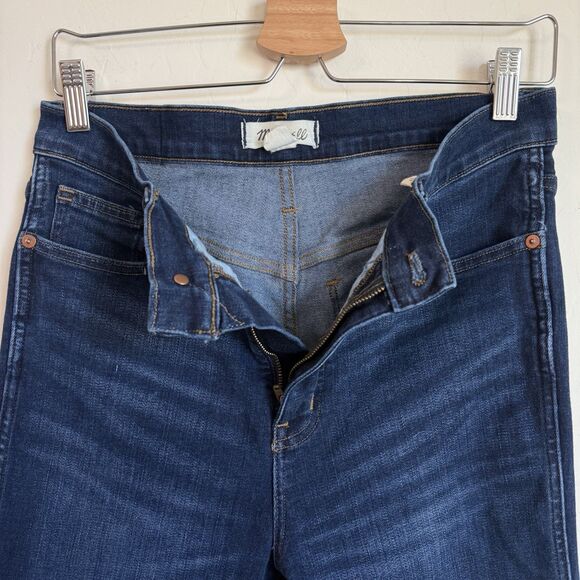 Madewell 10" High Rise Skinny Jeans Women's Size 29 Dark Wash Denim Boho Casual - Picture 6 of 12